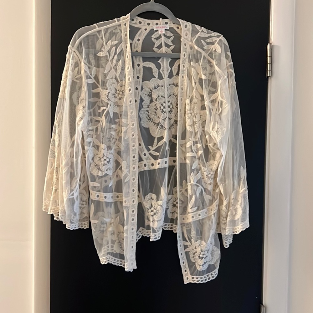 Sheer Lace Jacket/Shawl